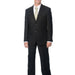 Slim Fit Suit Men'S Notch Collar Black 2-Button Priced Business Suits