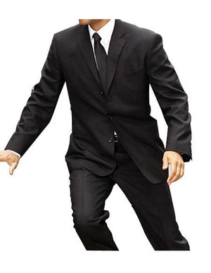Men's Black 2 Button Suit