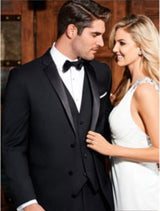 Parker Black 2-Button Notch Tuxedo Ike Evening by Tuxedo Authentic Brand