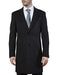 Men's Black 2 Buttons Three Quarter  Topcoat