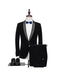 Men's Black Alberto Nardoni Men's Velvet Suit Shawl Collar Tuxdo Suit