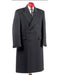 Men's Black Big and Tall Long Men's Dress Topcoat - Winter coat