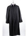 Men's Black Button Closure Big And & Tall Trench Coat