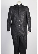 Men's Black Button Closure Nehru Jacket Marriage Groom Wedding