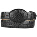 Men's Black Original Caiman Belly Skin Western Style Hand Crafted Belt