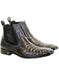 Men's Black Cherry Vestigium Boots Genuine Caiman Belly Chelsea Boots