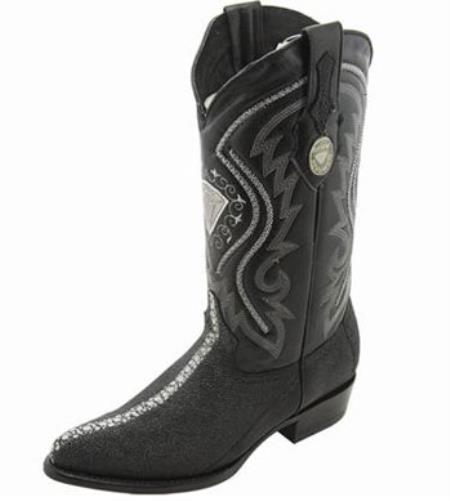 Bota Mantarraya Imitacion Negro