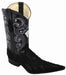 Bota Vaquera Fashion Terminado Tela Negro