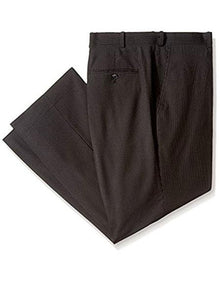 Men's Black Pinstripe ~ Stripe Flat Front Formal Dressy Pant - Cheap Priced Dress Slacks For Men On Sale