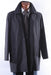 Style:R69714R-Model:Rudy Men's Dress Coat Black Three Quarter Length All Year Round Raincoat-Trench Coat Long Style