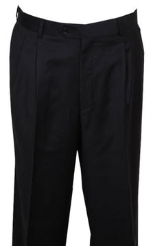Long Rise Big Leg Slacks Men'S Dress Pant Black Wide Leg Pleated Baggy Dress Trousers Unhemmed Unfinished Bottom