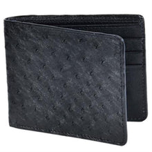Men's Genuine Exotic Animal Skin Carteras Avestruz Men's Wallet – Negro