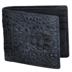 Men's Genuine Exotic Animal Skin Carteras caiman ~ World Best Alligator ~ Gator Skin Lomo Men's Wallet – Negro