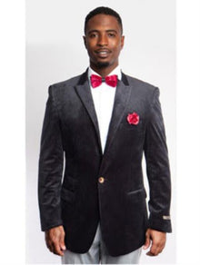 Men's Black Fashion Peak Lapel Velvet Sport Coat velour Men's blazer Jacket