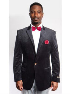 Men's Black Fashion Peak Lapel Velvet Sport Coat velour Men's blazer Jacket