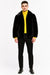 Mens Black Faux Fur Jacket – Luxury Winter Zip-Up Coat with Soft Plush Finish