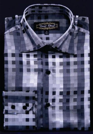 Fancy Polyester Fashion Shirt With Button Cuff Black Men's Dress Shirt Night Club Outfit guys Wear For Men Clothing Fashion