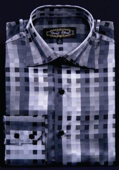 Fancy Polyester Fashion Shirt With Button Cuff Black Men's Dress Shirt Night Club Outfit guys Wear For Men Clothing Fashion