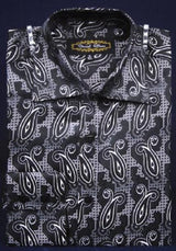 Fancy Polyester Dress Fashion Club Clubbing Clubwear With Button Cuff Black Men's Dress Shirt Night Club Outfit guys Wear For Men Clothing Fashion
