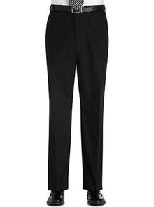 Flat Front Regular Rise Black Slacks