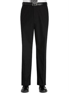 Flat Front Regular Rise Black Slacks