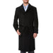 Mens Topcoat Mens Dress Coat 'Ronald' Black And Cashmere Full-Length - Men'S Overcoat