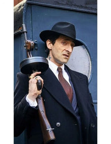 Men's Black Lapel Style Collar Asymmetrical Button Peaky Blinder Suit - Peaky Blinders Outfit + Overcoat + Hat (Peaky Blinder Custome)