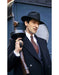 Men's Black Lapel Style Collar Asymmetrical Button Peaky Blinder Suit - Peaky Blinders Outfit + Overcoat + Hat (Peaky Blinder Custome)