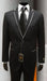 Men'S Tuxedo Suits Black White Trimmed Suit Framed Lapel