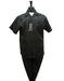 Men's Black Summer Casual Leisure 2 Piece Casual Two Piece Walking Outfit For Sale Pant Sets Suits with Cuffed Pants