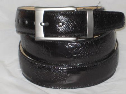 Cinto De Avestruz - Cinto Vaquero Mens Genuine Authentic Black Ostrich Leg Belt