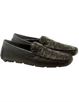 Men's Black Vestigium Genuine Ostrich Full Leather Stylish Dress Loafer Mens Ostrich Skin Shoes