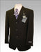 Strictly Business Solid Jet Black Super 120'S Wool Made In China Available In 2 Or 3 Buttons Style Regular Classic Cut ( 1 Pleat Pant)