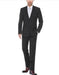 Men's Black Plaid Pattern Slim Fits Polyester Blend Checkered Suits