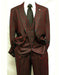 Men's  Black ~ Red Two Button Vest  Suit