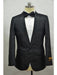 Men's Black Shawl Lapel One Button  Suit
