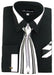 French Cuff Contrast Collar Matching Tie and Hanky Set Men's Dress Shirt
