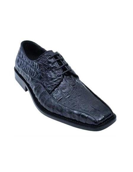 Gator Belly Dress Shoe Exotic Los Altos in Black