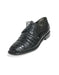 Men Los Altos Genuine Caiman Belly Cap Toe Black Shoes