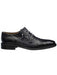 Ferrini Black Men's World Best Alligator ~ Gator Skin & Ostrich Quill Cap Toe Shoes Mens Ostrich Skin Shoes