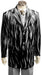 Men's Entertainer Black Silver Velvet Cool Sparkly Zebra Print Suit