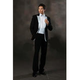 Black And White Lapel Velvet Blazer