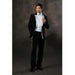 Black And White Lapel Velvet Blazer