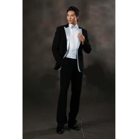 Black And White Lapel Velvet Blazer
