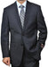 Men's Black On Black Tonal Pinstripe 2-button Shadow Stripe Regular Fit Flat Front Pants Cheap Priced Business Suits Clearance Sale