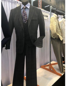 Men's Black Two Button Suit