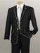 Men's Fashion Slim Fitted 2 Buttons Design Black Suits