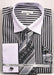 Men's Black Two Tone French Cuff  Dress Shirt