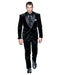Men's High Fashion Black Shawl Lapel Velvet Suit + Velvet Pants