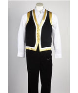 Men's Matching Vest & Pants Set Black